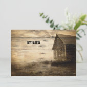 primitief westers landelijke oude schuur boerderij kaart (Staand voorkant)