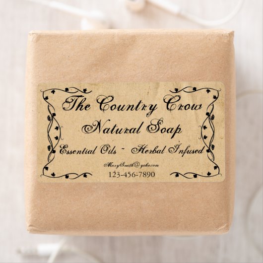 Primitief wijnproductlabel etiket (Insitu)