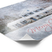 Primitief wintersneeuwland Rustic Open House Foto Afdruk (Hoek)