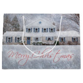 Primitief wintersneeuwland Rustic Open House Large Cadeautasje (Voorkant)