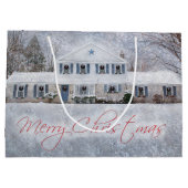 Primitief wintersneeuwland Rustic Open House Large Cadeautasje (Achterkant)