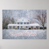 Primitief wintersneeuwland Rustic Open House Poster (Voorkant)