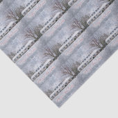 Primitief wintersneeuwland Rustic Open House Tissuepapier (Detail)