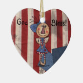 Primitieve Amerikaanse engel Keramisch Ornament (Rechts)