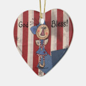 Primitieve Amerikaanse engel Keramisch Ornament (Links)