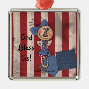 Primitieve Amerikaanse engel Metalen Ornament