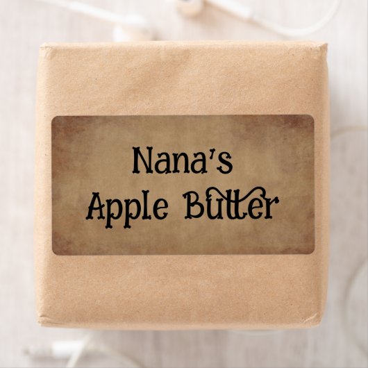 Primitieve Apple Butter productlabel Etiket (Insitu)