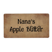 Primitieve Apple Butter productlabel Etiket (Voorkant)