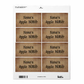Primitieve Apple Butter productlabel Etiket (Full Sheet)