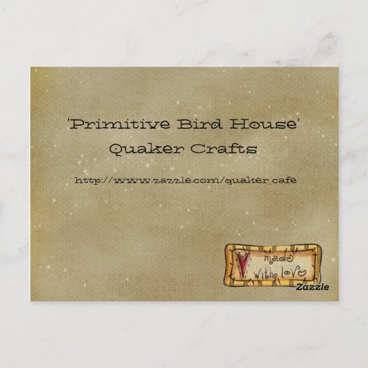 Primitieve Art Card Briefkaart (Achterkant)