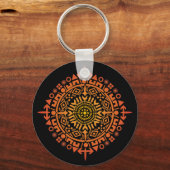 Primitieve Art-Sun-Sleutelhangers Sleutelhanger (Voorkant)