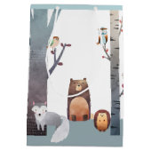 Primitieve Baby Woodland Animals bomen vogels Medium Cadeauzakje (Achterkant)