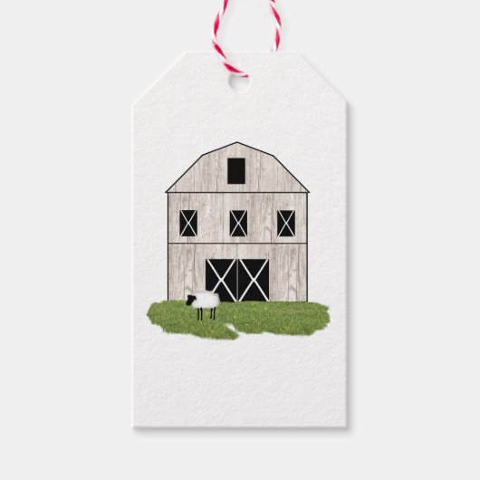 Primitieve Barn Gift-Labels Cadeaulabel (Voorkant)
