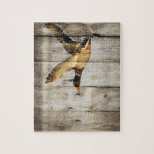 Primitieve Barn wood Western Country mallard duck Legpuzzel (Verticaal)