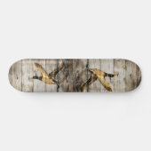 Primitieve Barn wood Western Country mallard duck Persoonlijk Skateboard (Horizontaal)