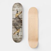 Primitieve Barn wood Western Country mallard duck Persoonlijk Skateboard (Voorkant)