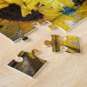 Primitieve Barn Wood Western Land Sunflower Legpuzzel (Zijkant)
