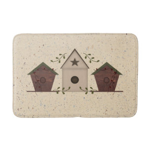Primitieve Birdhouses Bath Mat