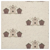 Primitieve Birdhouses Fabric Stof (Swatch)