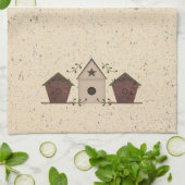 Primitieve Birdhouses Kitchen Towel Theedoek (Gevouwen)