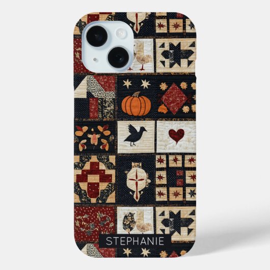 Primitieve boerderij Appliqué & geometrische Case-Mate iPhone Case (Achterkant)