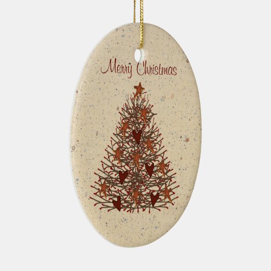 Primitieve boomversiering keramisch ornament (Rechts)