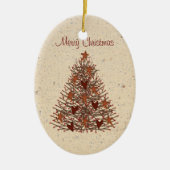 Primitieve boomversiering keramisch ornament (Voorkant)