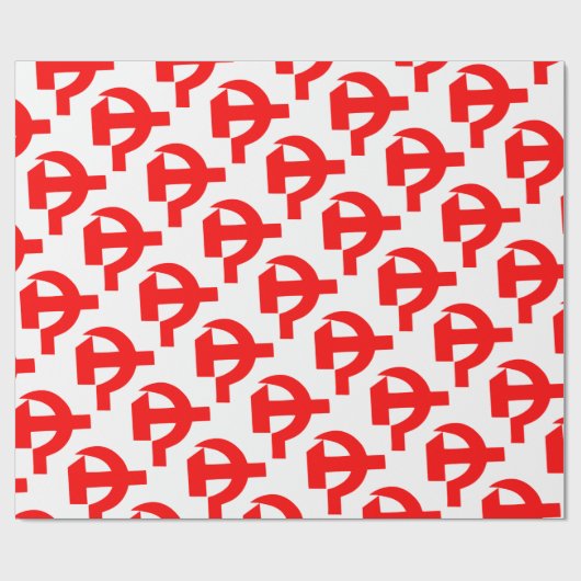 Primitieve CCCP van Hammer en Sickle Sovjet-Unie Cadeaupapier (Vlak)