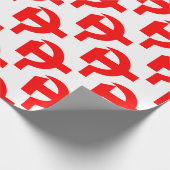 Primitieve CCCP van Hammer en Sickle Sovjet-Unie Cadeaupapier (Hoek)