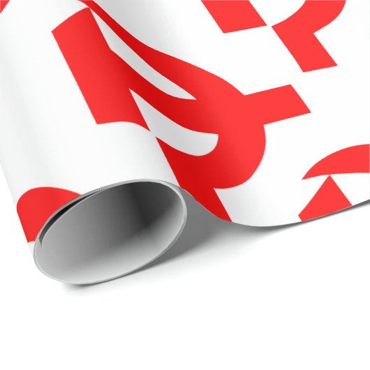 Primitieve CCCP van Hammer en Sickle Sovjet-Unie Cadeaupapier (Rol Hoek)