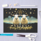 Primitieve Celestial Sheep Decoupage Tissue Paper Tissuepapier (Craft)