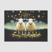 Primitieve Celestial Sheep Decoupage Tissue Paper Tissuepapier (Voorkant)