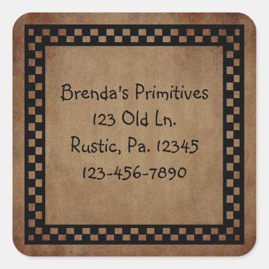 Primitieve Check Sticker (Voorkant)