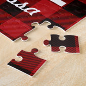 Primitieve Cottage Red buffalo Play-lumberjack Legpuzzel (Zijkant)