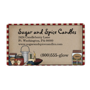 Primitieve Country Candle & Geuren Verzendlabel