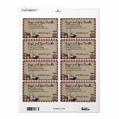 Primitieve Country Candle & Geuren Verzendlabel (Full Sheet)