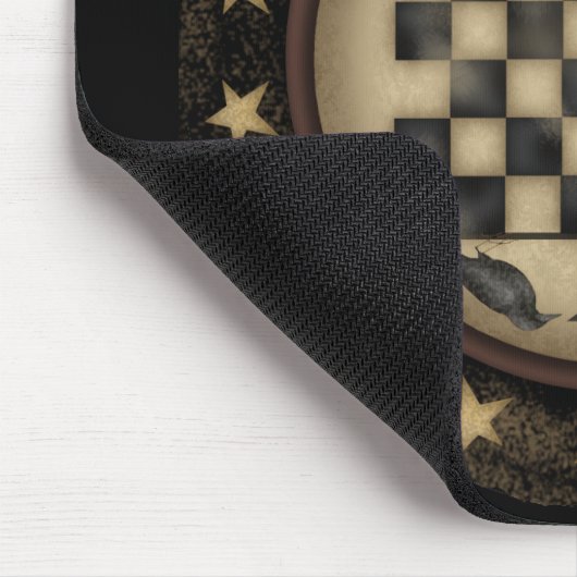 Primitieve Crow Checkerboard Mousepad Muismat (Hoek)