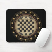 Primitieve Crow Checkerboard Mousepad Muismat (Met muis)