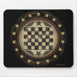 Primitieve Crow Checkerboard Mousepad Muismat