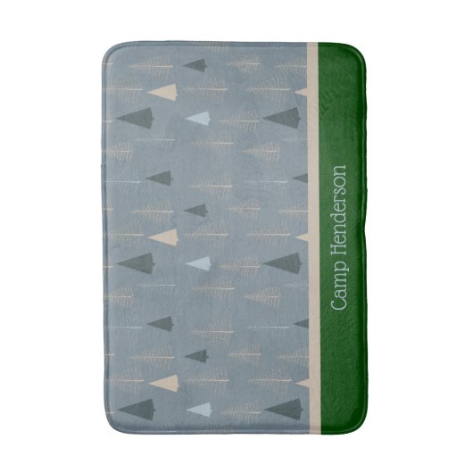 Primitieve dennen op grijs badmat (Voorkant Verticaal)