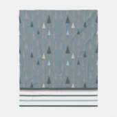 Primitieve dennen op grijs fleece deken (Voorkant)