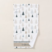 Primitieve dennen op wit bad handdoek (Handdoek)