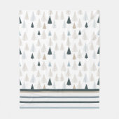 Primitieve dennen op wit fleece deken (Voorkant)