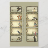 Primitieve Dingen Labels op een blad - D2 Flyer (Voorkant)