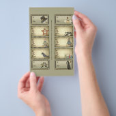 Primitieve Dingen Labels op een blad - D2 Flyer (Hand)