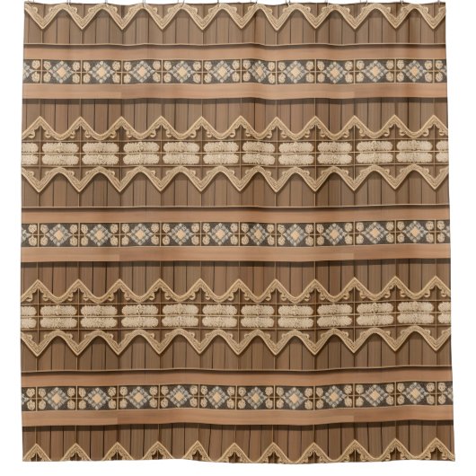 Primitieve douchegordijnstijl 1 douchegordijn (Voorkant)