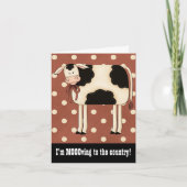 Primitieve Enige Dame Moving Notice van de Koe van Kaart (Voorkant)