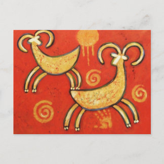 Primitieve ethnic Big Horn Sheep Briefkaart