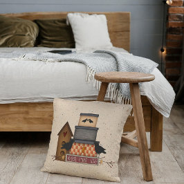 Primitieve familie-vrienden van Faith Pillow Kussen