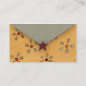 Primitieve Floral Profile Card Visitekaartje (Achterkant)